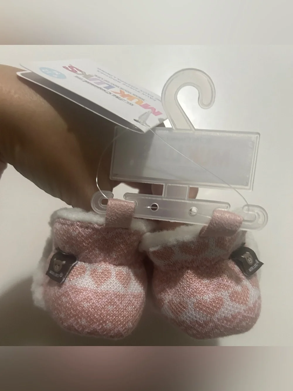 MukLuks pink baby booties